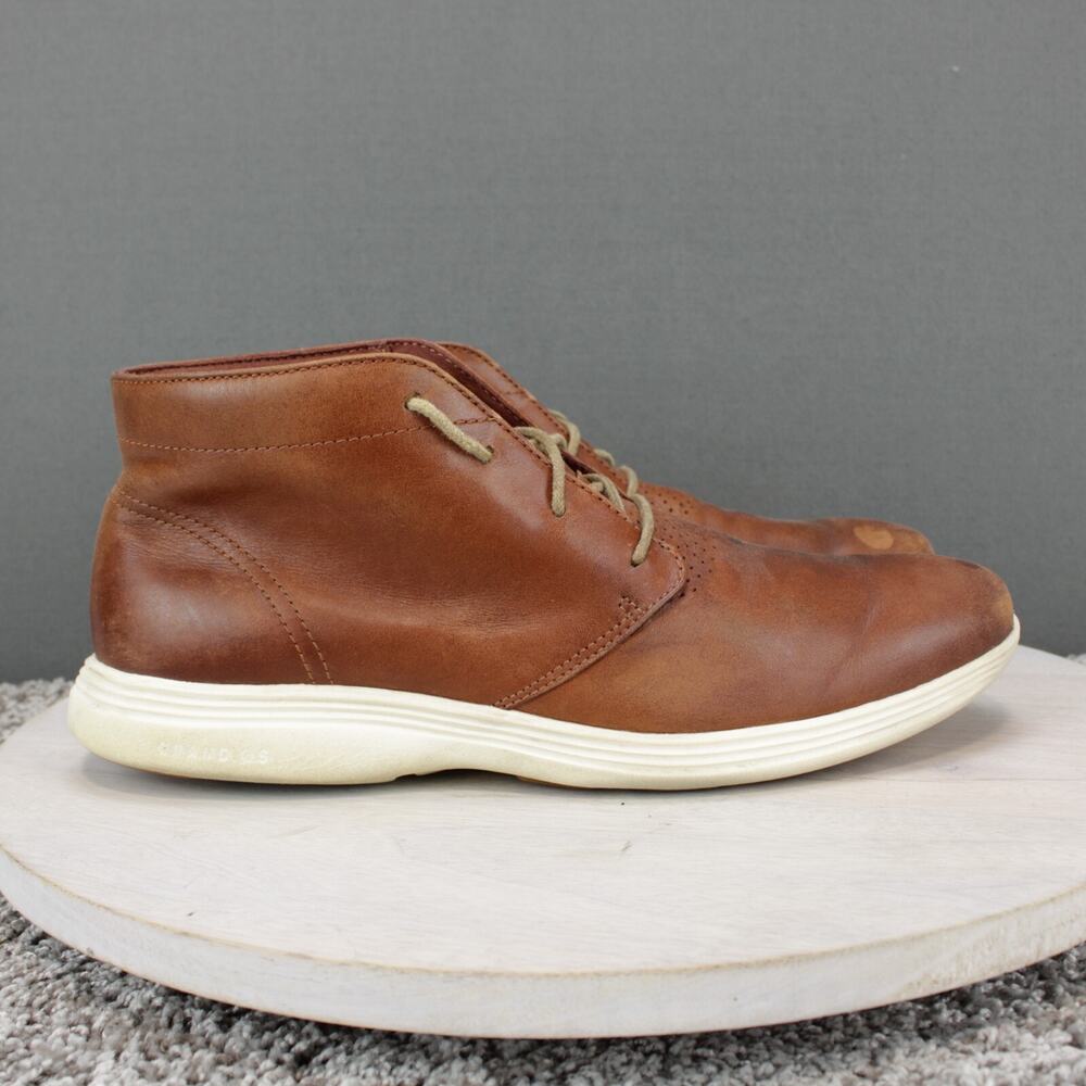 Cole Haan GrandOS Chukka Boots Mens 10 Brown Leather